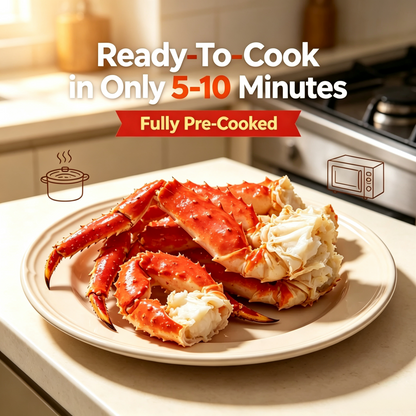 Premium Wild-Caught AlaskanKing Crab Legs - Jumbo Size,Flash Frozen for Freshness