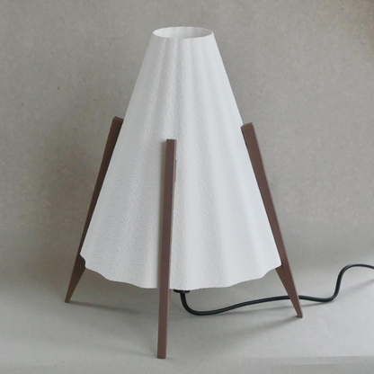 Tripod Supported Conical Shade Desk Lamp, Minimalist Tapered Shade Ambient Light For Relaxing Indoor Atmosphere