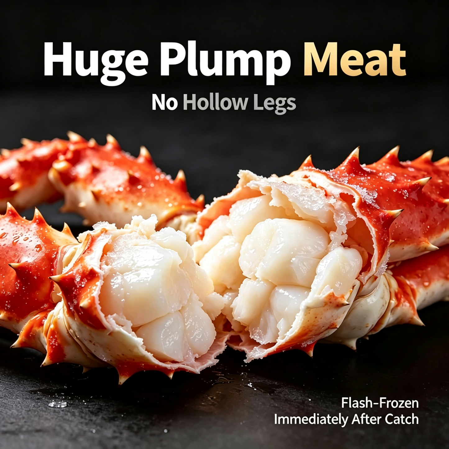 Premium Wild-Caught AlaskanKing Crab Legs - Jumbo Size,Flash Frozen for Freshness