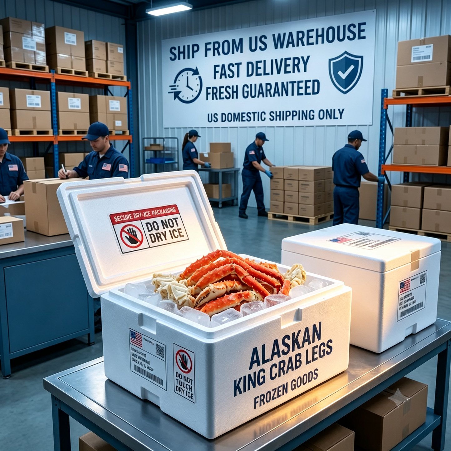 Premium Wild-Caught AlaskanKing Crab Legs - Jumbo Size,Flash Frozen for Freshness