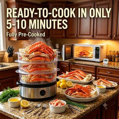 Premium Wild-Caught AlaskanKing Crab Legs - Jumbo Size,Flash Frozen for Freshness