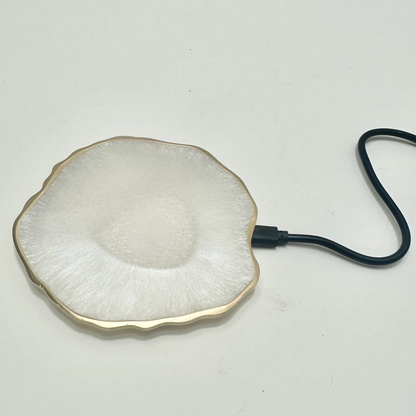 Irregular Agate Slice Wireless Charging Mat, Artistic Ornamental Power Pad For Qi-Compatible Portable Devices