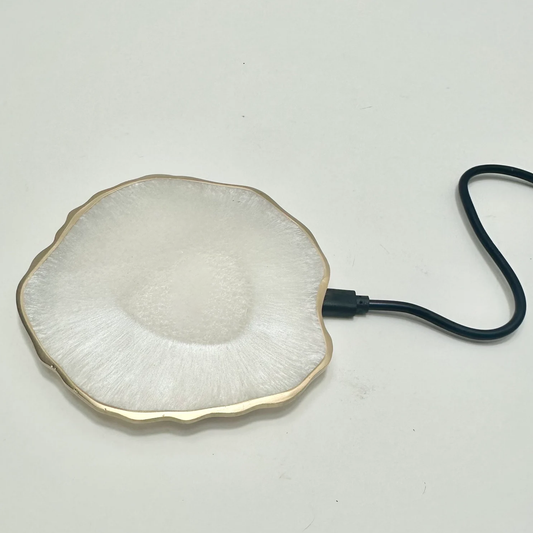 Irregular Agate Slice Wireless Charging Mat, Artistic Ornamental Power Pad For Qi-Compatible Portable Devices