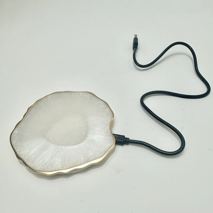 Irregular Agate Slice Wireless Charging Mat, Artistic Ornamental Power Pad For Qi-Compatible Portable Devices