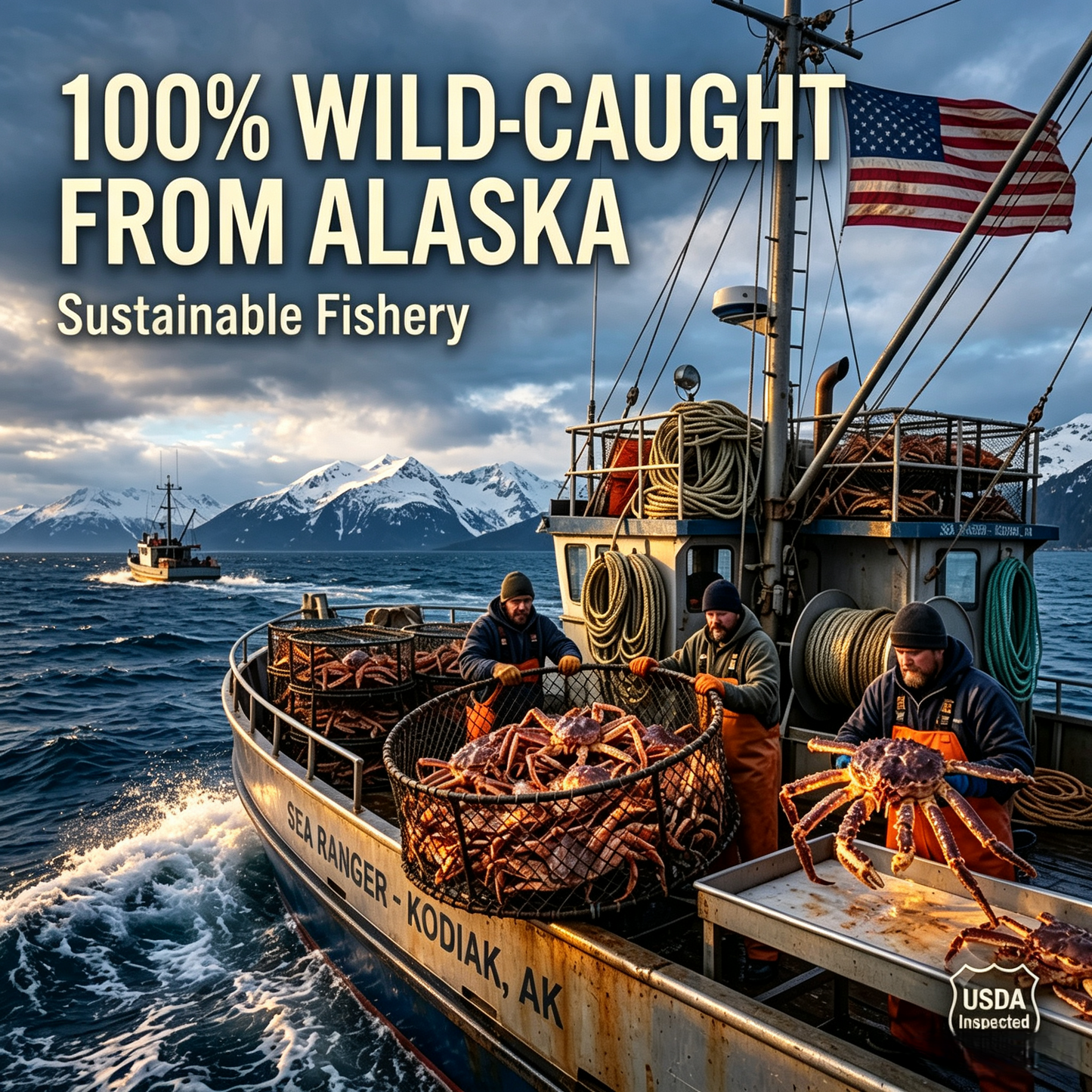 Premium Wild-Caught AlaskanKing Crab Legs - Jumbo Size,Flash Frozen for Freshness