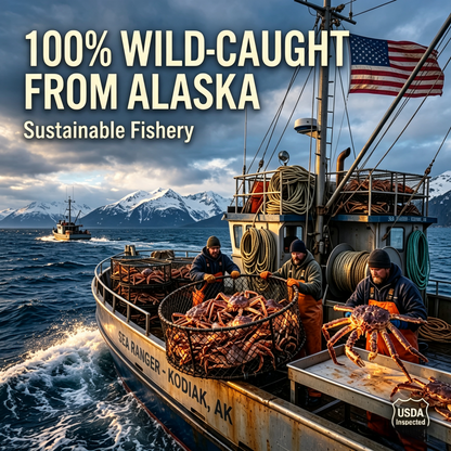 Premium Wild-Caught AlaskanKing Crab Legs - Jumbo Size,Flash Frozen for Freshness