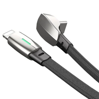 Tangle-Free Retractable Fast Charging Cord, Illuminated Tip Data Transfer Cable For In-Vehicle Daily Usage