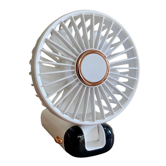 Adjustable Handheld Cooling Fan, Multi-Speed Rechargeable Personal Cooler With Scent Diffusion Compartment And Foldable Base