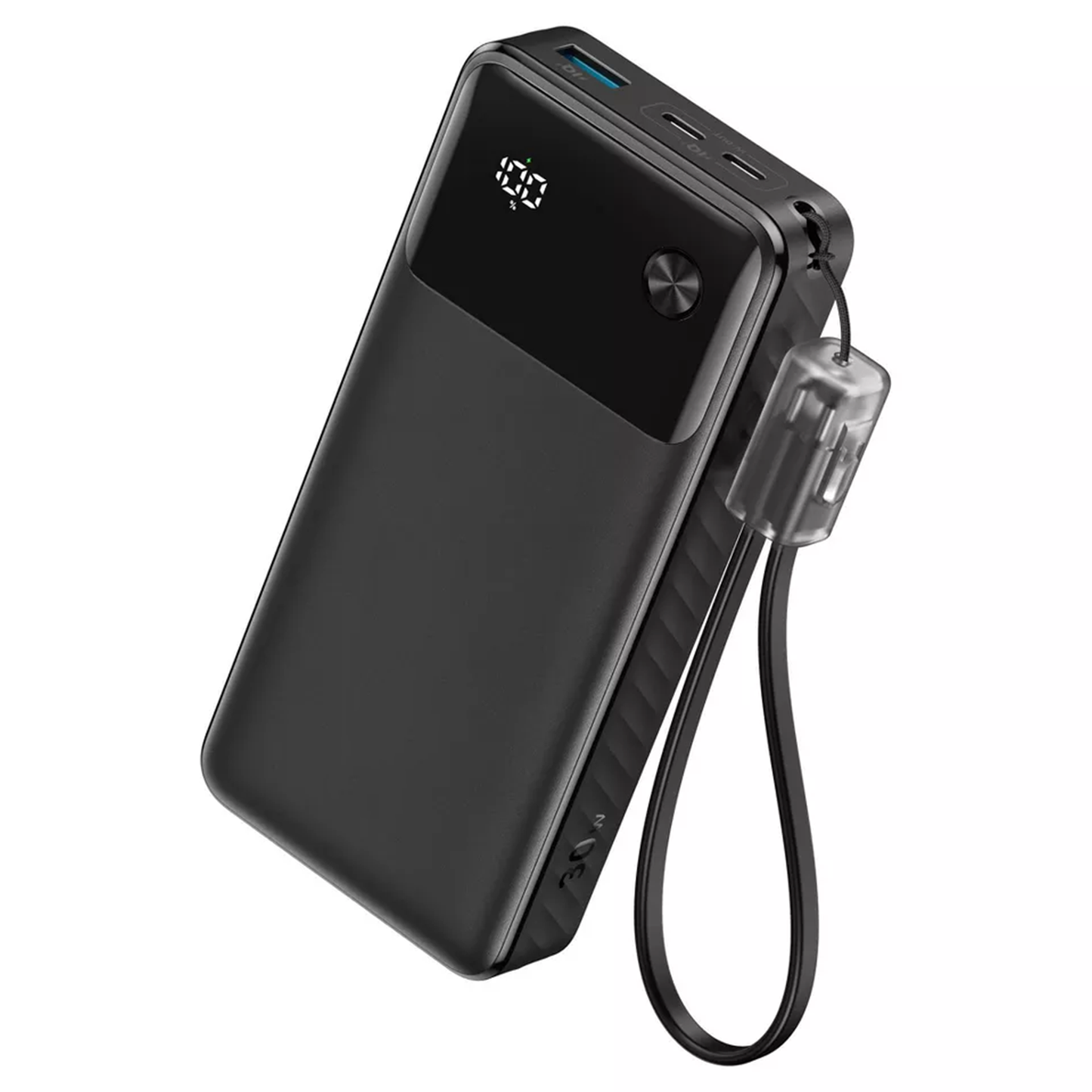 High Capacity Portable External Charger, 30W Fast Output Power Bank With Multi Ports And Digital Power Readout