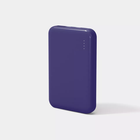 Slim Multi-Port External Battery Pack, 5000mAh Portable Power Charger With LED Power Level Indicators