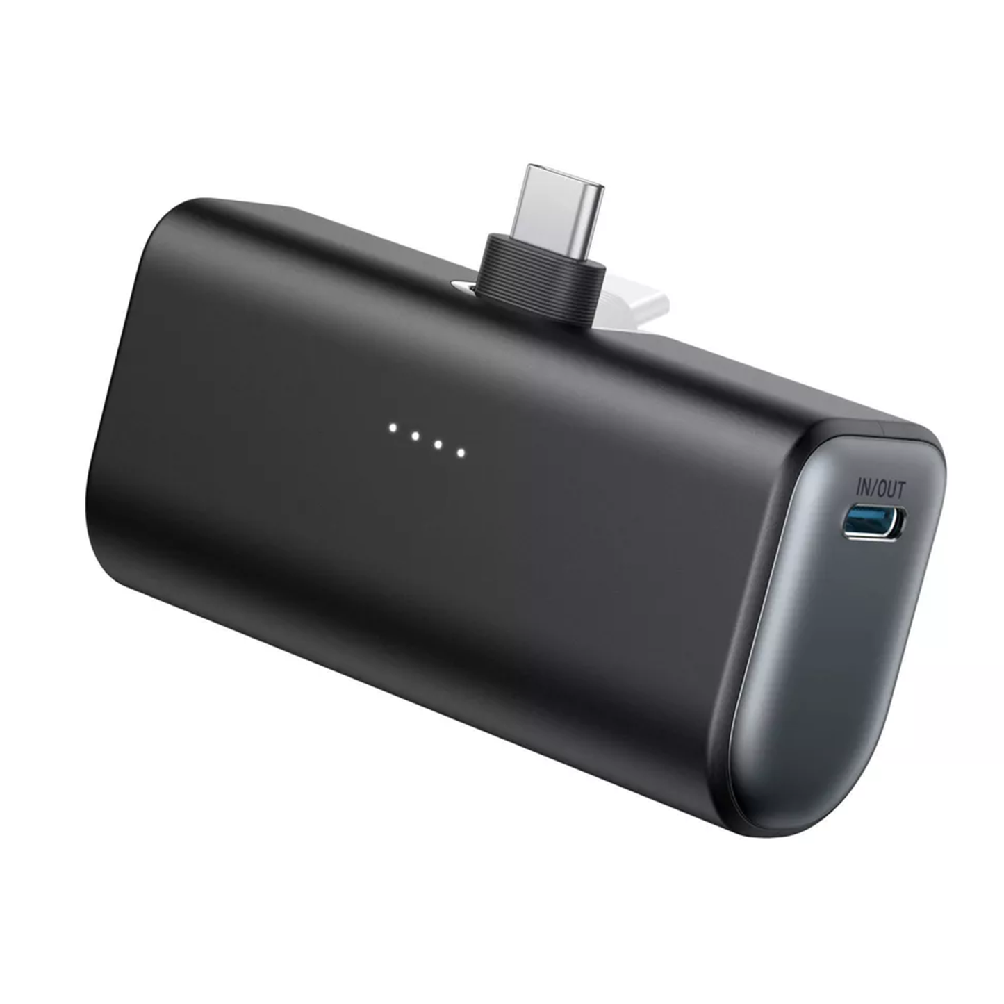 Plug-And-Go Pocket Power Pack, 22.5W Mini Charger With Retractable USB-C Plug And Bidirectional Port