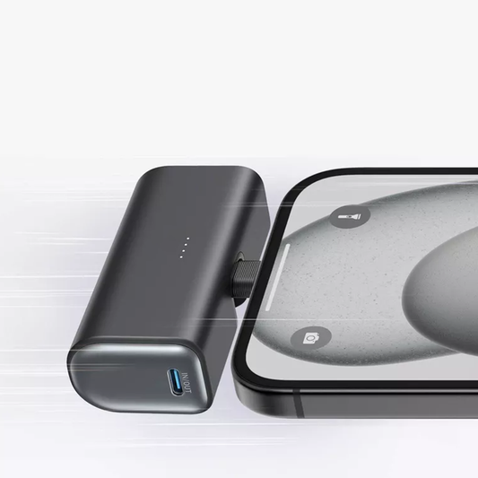 Plug-And-Go Pocket Power Pack, 22.5W Mini Charger With Retractable USB-C Plug And Bidirectional Port