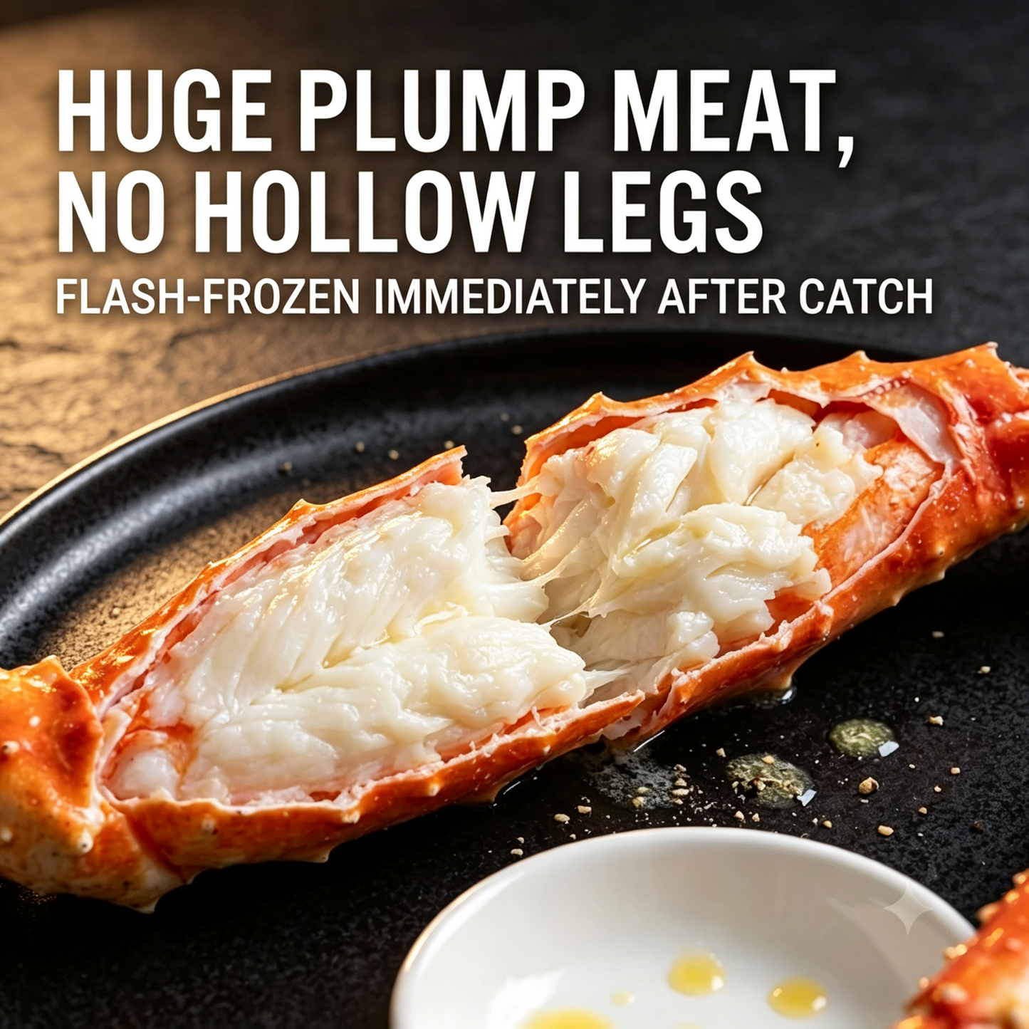 Premium Wild-Caught AlaskanKing Crab Legs - Jumbo Size,Flash Frozen for Freshness